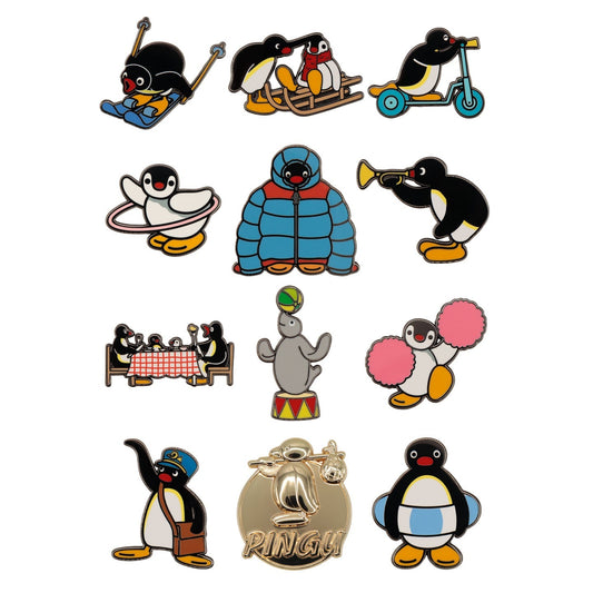 Pingu™ - Mystery Pin Badge CDU featuring 12 Blind Boxes