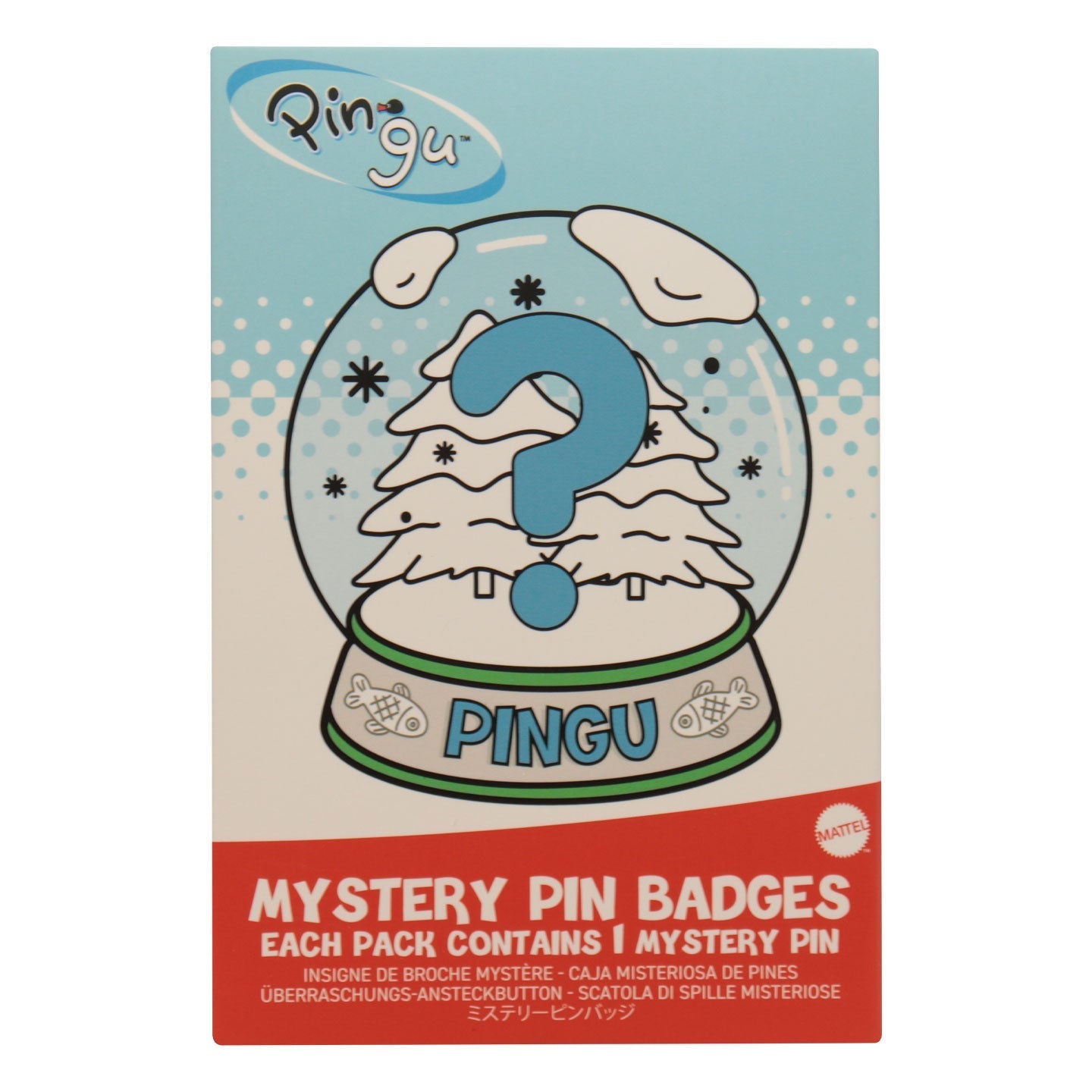 Display de 12 blind boxes Pingu - pin’s mystère - blind box avant