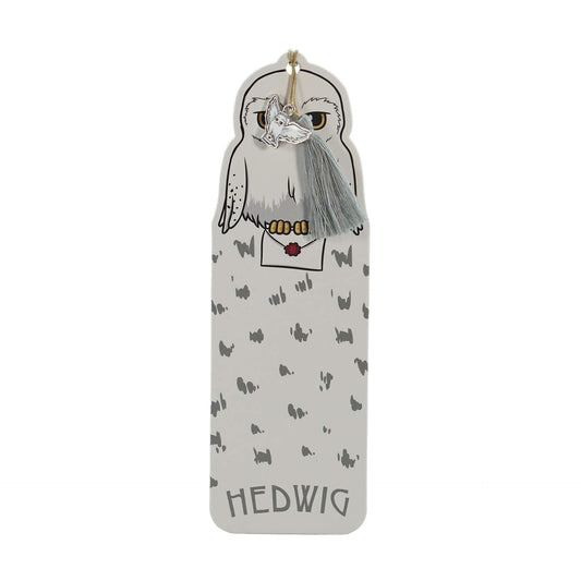 Marque-page avec breloque et pompon Harry Potter - Hedwige