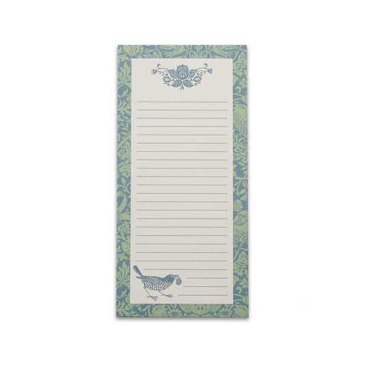 Bloc-notes Strawberry Thief Sage William Morris