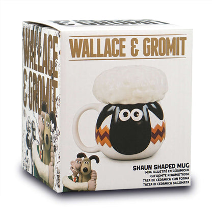 Mug 3D Wallace & Gromit - avec couvercle Shaun