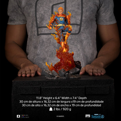 Statue Human Torch (Blue Suit Variant) - Fantastic Four - Art Scale 1/10 - Die Fantastischen Vier
