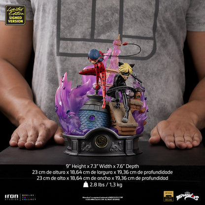 Ladybug and Cat Noir Statue - Miraculous 10th Anniversary Signed Edition - Deluxe Art Scale 1/10