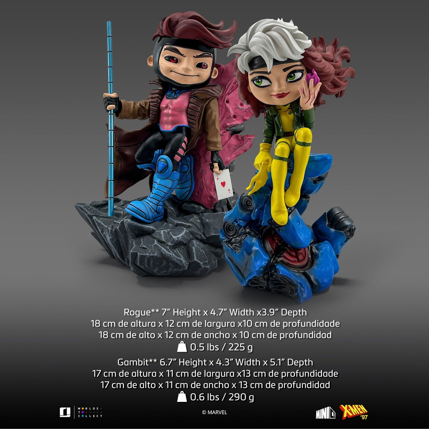 Gambit & Rogue Valentine's Set Figur – X-Men – Mini Co. – Marvel Comics