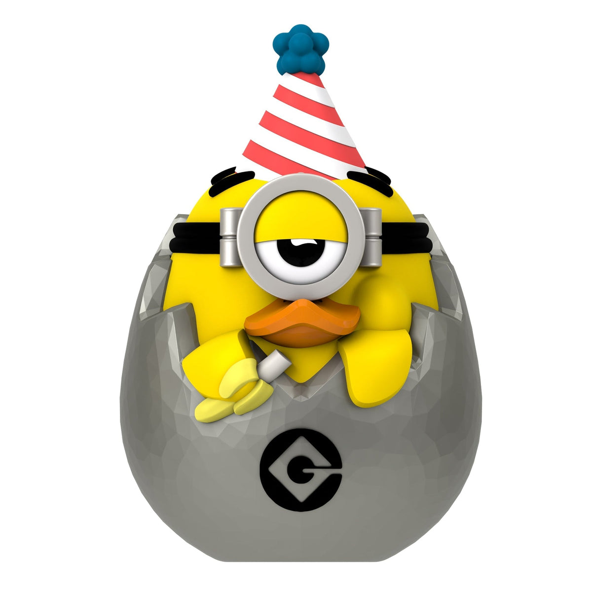 Close up view of Minions Stuart Party Rare TUBBZ Mystery Eggs