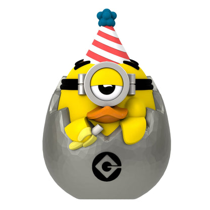 Close up view of Minions Stuart Party Rare TUBBZ Mystery Eggs