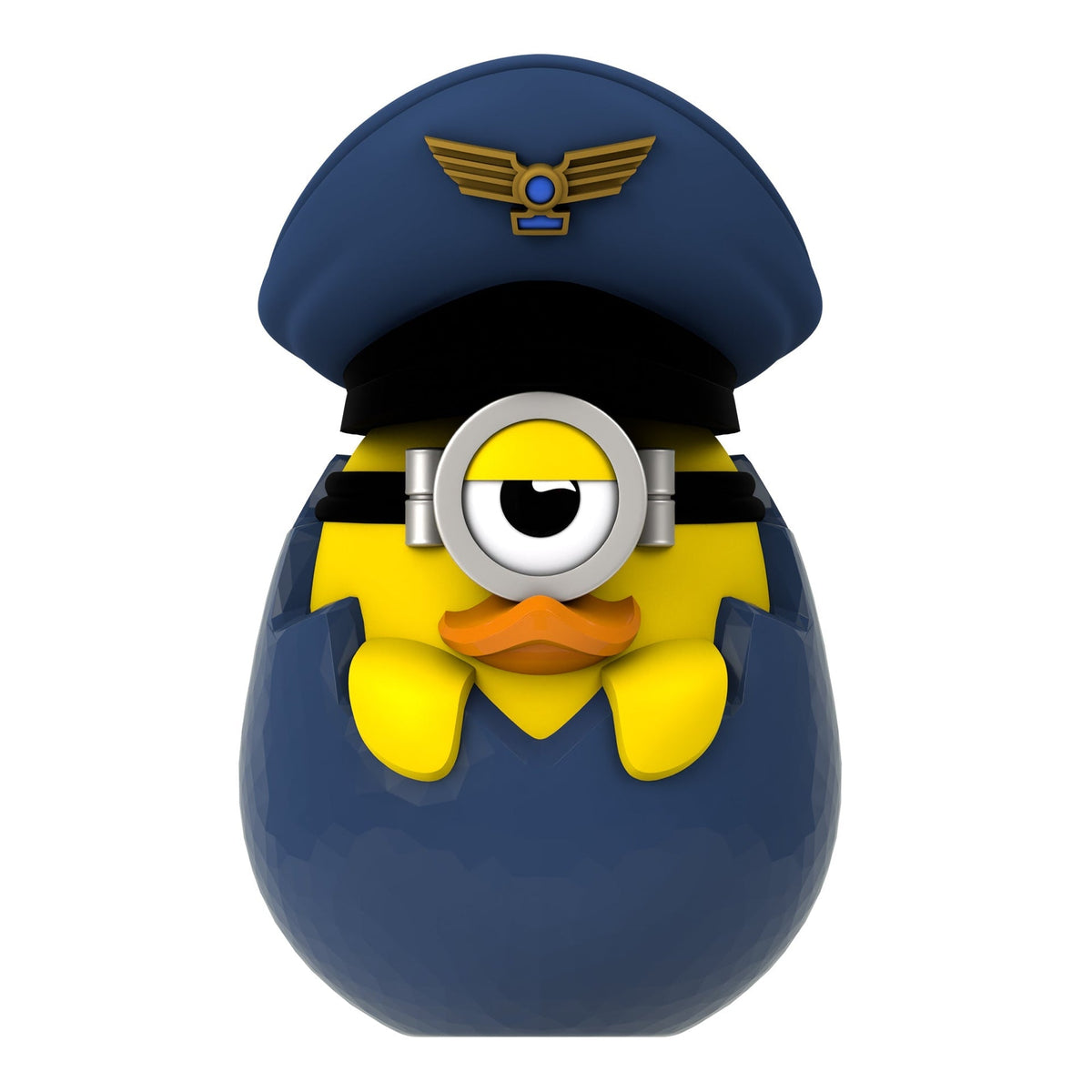 Close up view of Minions Stuart Pilot TUBBZ Mystery Eggs