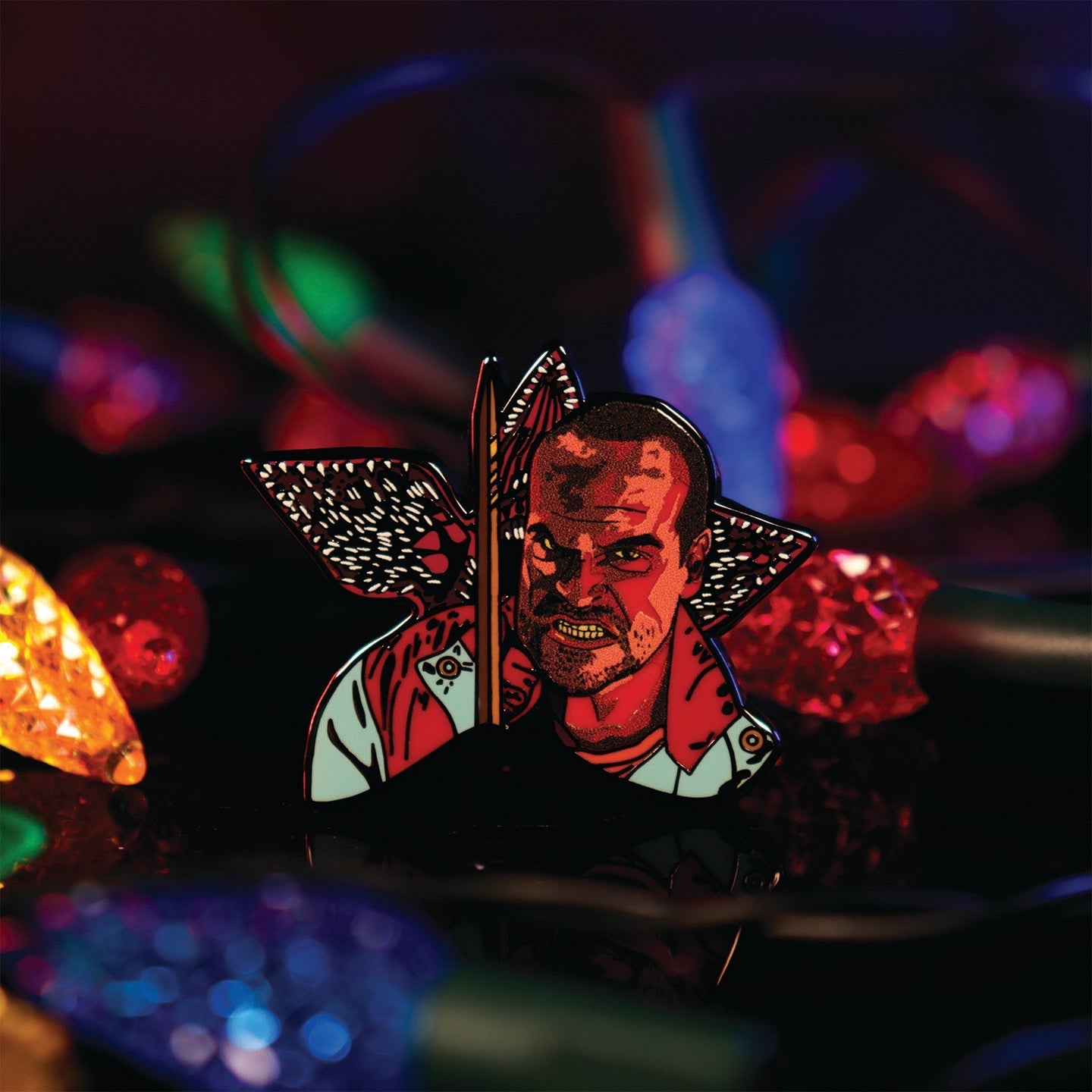 Display de 12 blind boxes Stranger Things - pin’s mystère - mise en situation 10