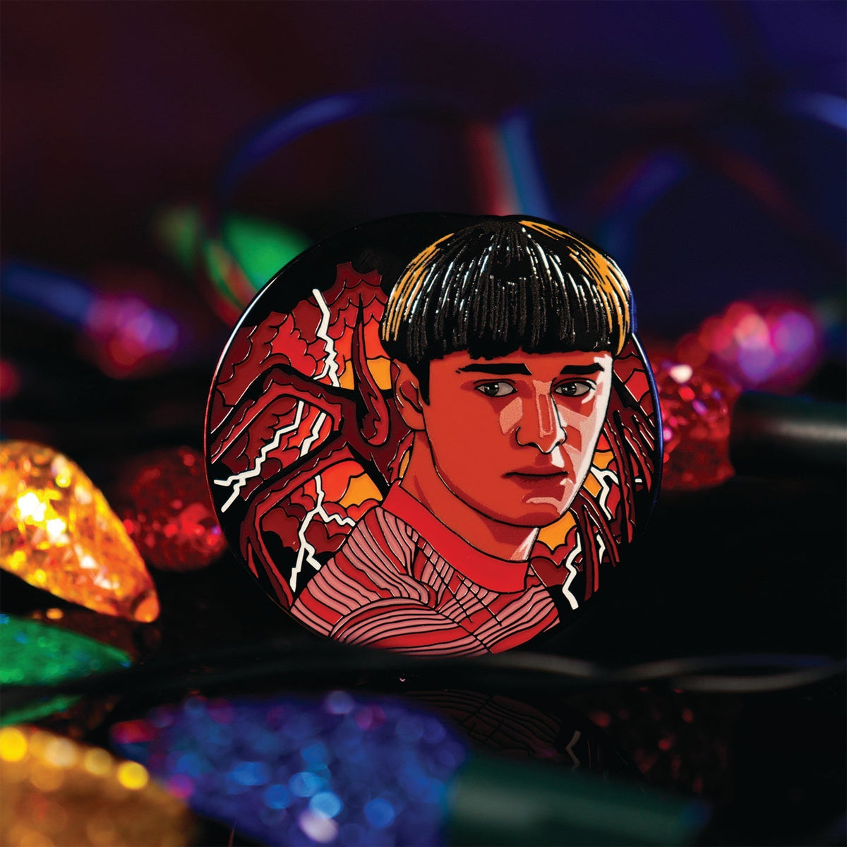Display de 12 blind boxes Stranger Things - pin’s mystère - mise en situation 13