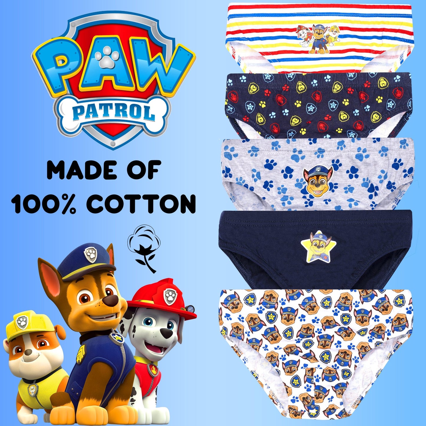 Sous-vêtement enfant – PAW Patrol – bleu