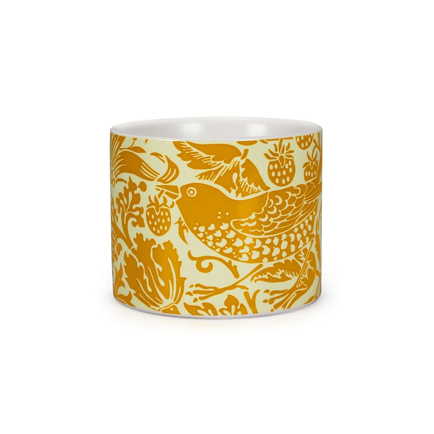 Pot céramique William Morris - Strawberry Thief jaune