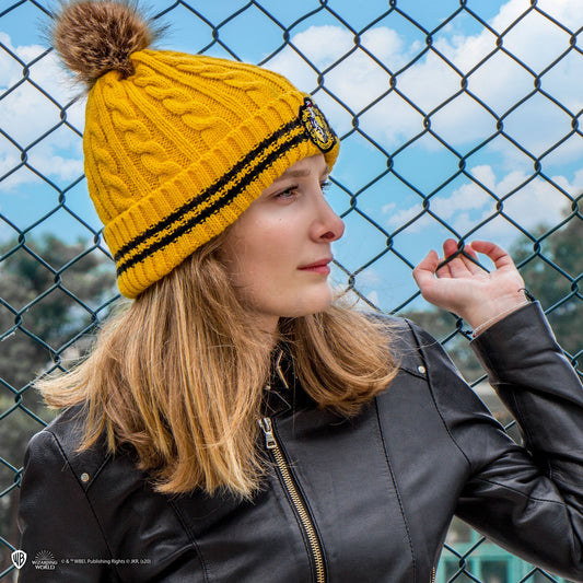 Pompom-Mütze Hufflepuff