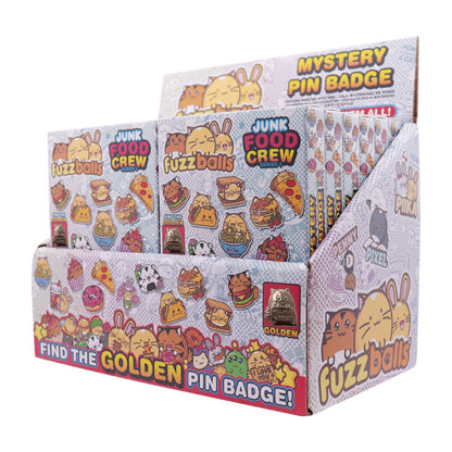 Display de 12 blind boxes Fuzzballs - pin’s mystère - présentoir angle