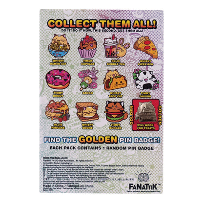 Display de 12 blind boxes Fuzzballs - pin’s mystère - blind box arrière