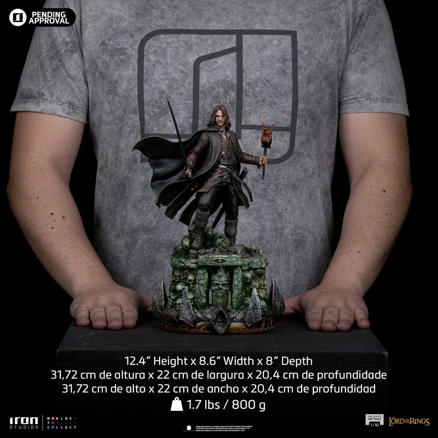 Statue Aragorn Entfesselt - Der Herr der Ringe - Art Scale 1/10