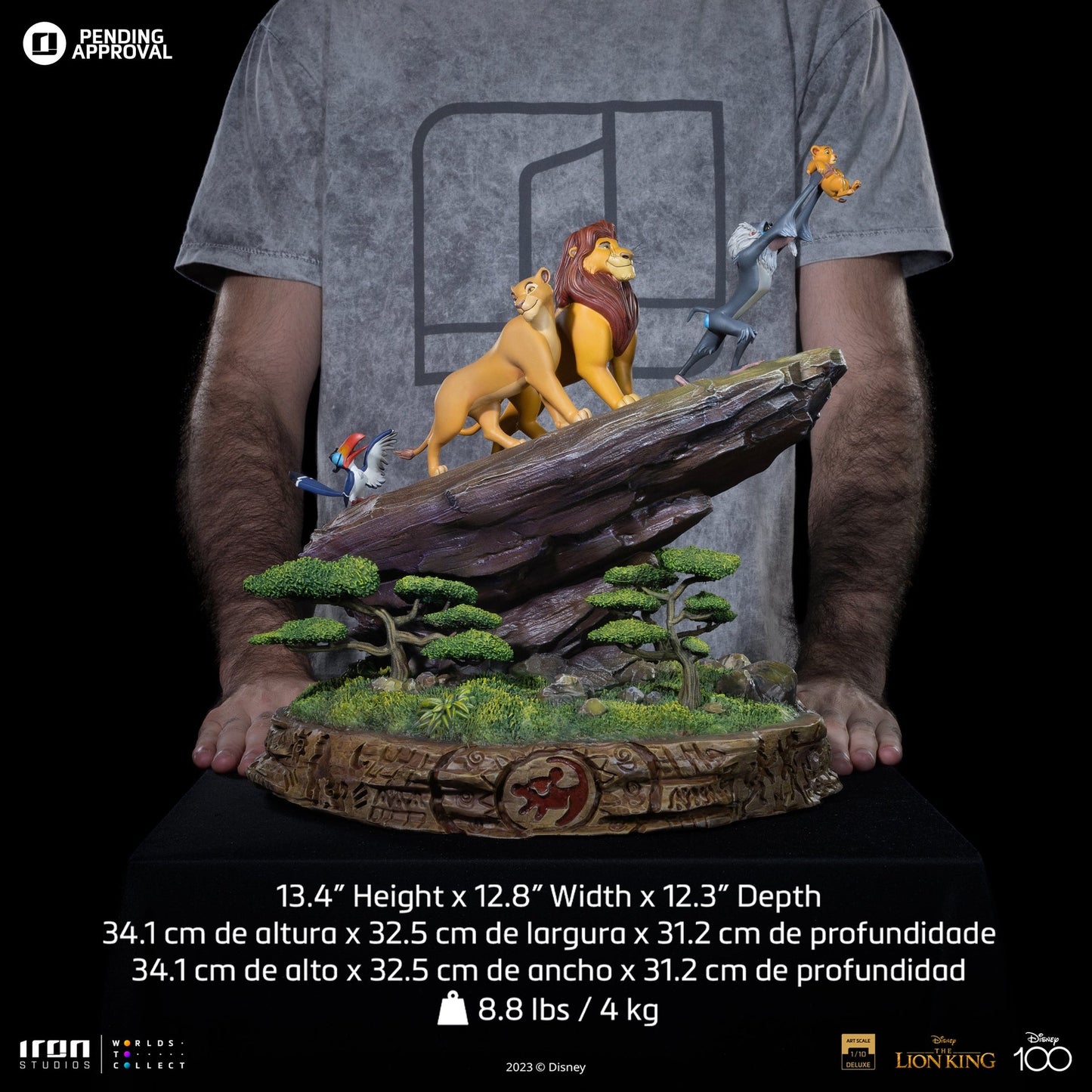 Statue Lion King Deluxe - Disney 100th - Der König der Löwen - Art Scale 1/10 - Disney Classics