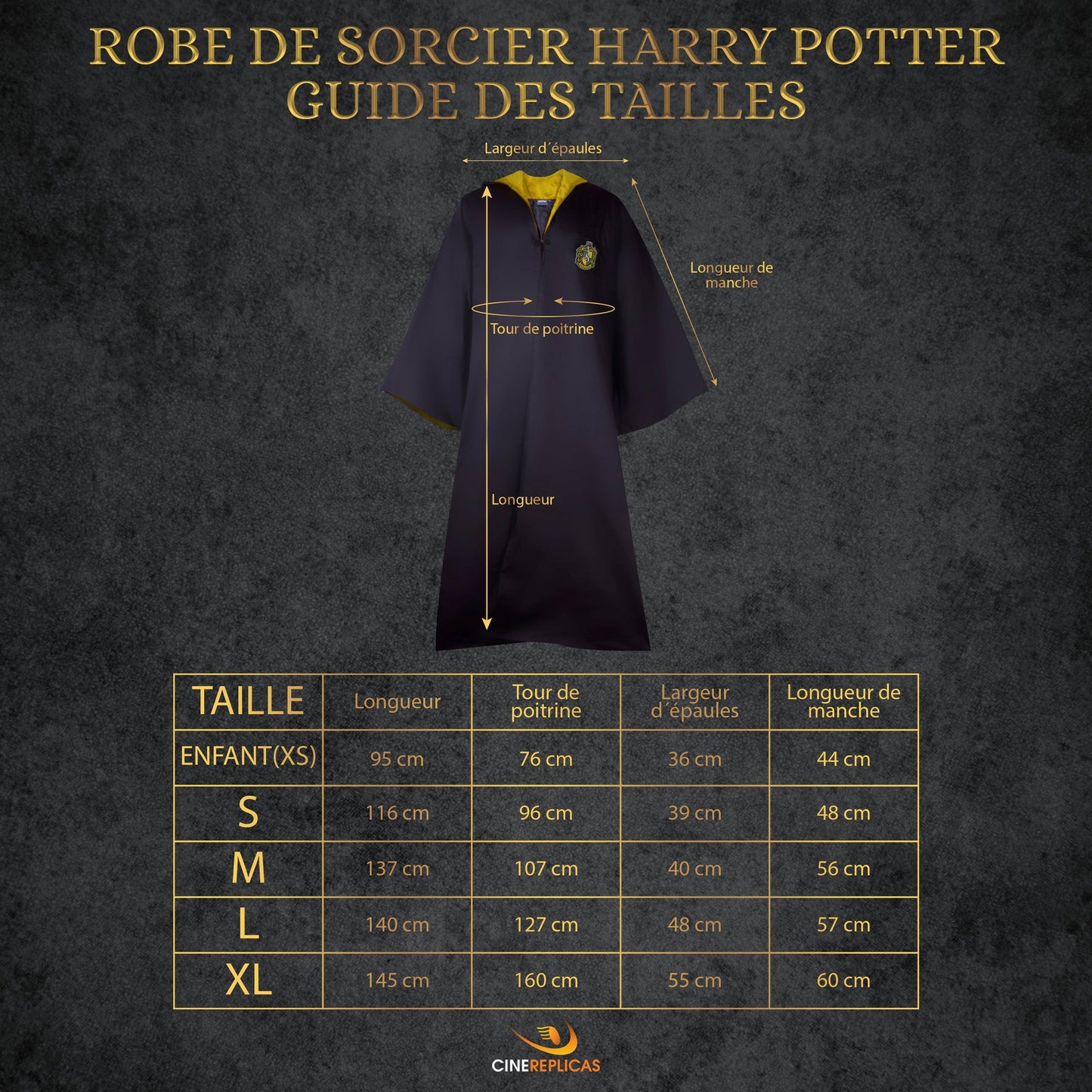 Robe de Sorcier Poufsouffle Enfants