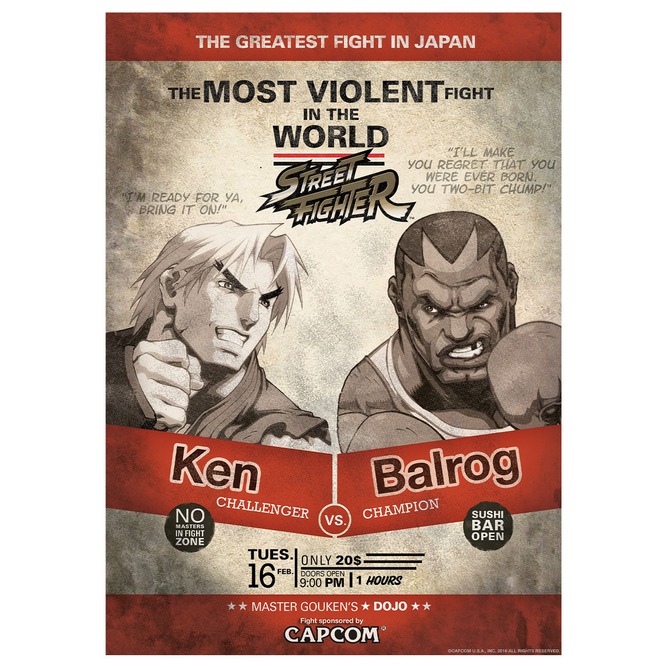 Affiche collector Street Fighter