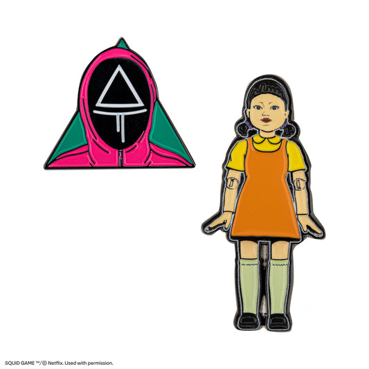 2er Set Anstecker Young-Hee und Soldat aus Squid Game