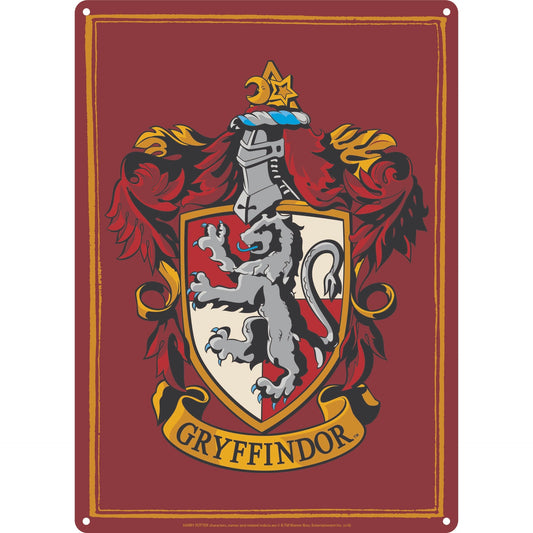 Plaque décorative en métal Harry Potter - A5 Gryffondor