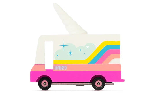 Camionette en Bois Candycar World - Licorne – vue produit 1