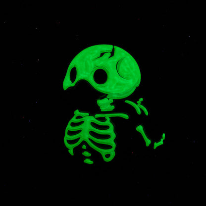 Pin's TUBBZ Numskull – Squelette phosphorescent – visuel 4