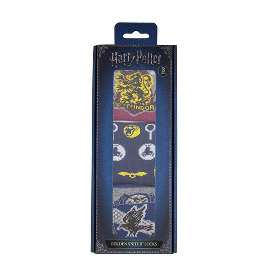 *Set aus 3 Quidditch-Socken mit goldenem Schnatz