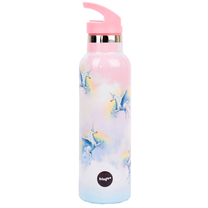 Gourde en acier inoxydable avec paille – acier inoxydable Bottle avec paille 600ml – licorne Sky