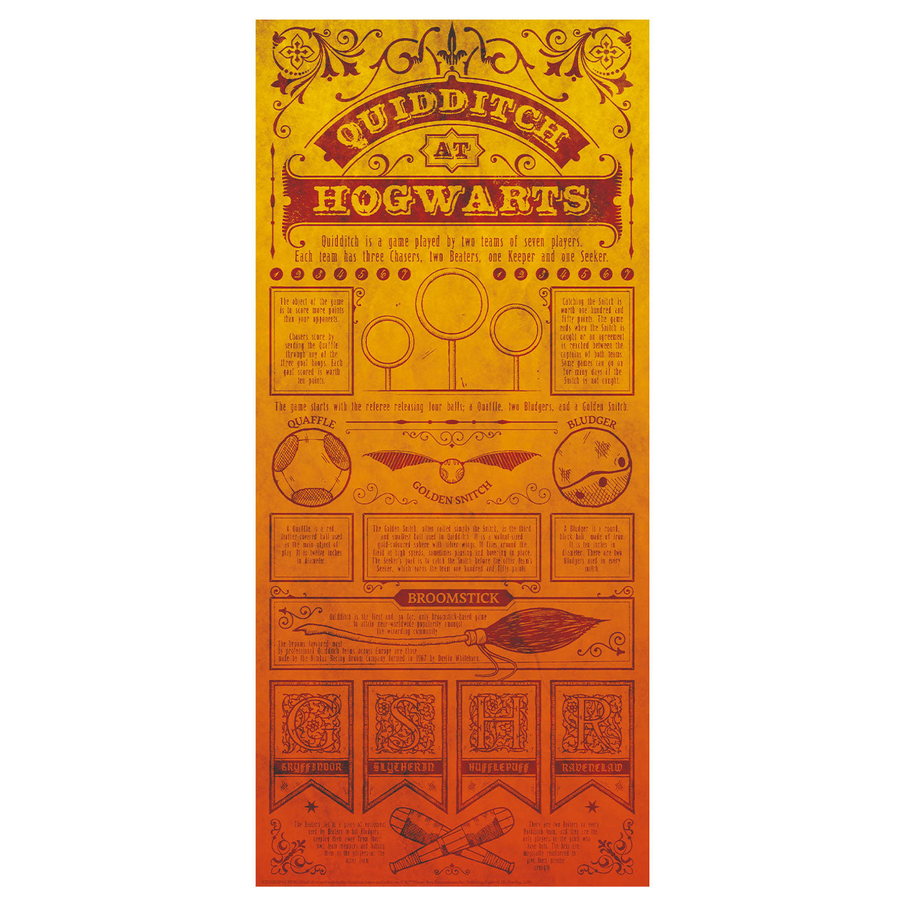 Affiche collector Harry Potter - Quidditch