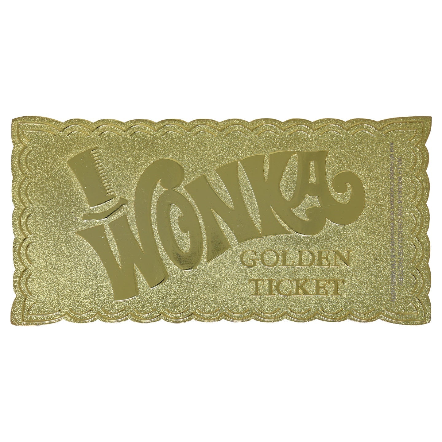 Ticket collector Willy Wonka - Golden