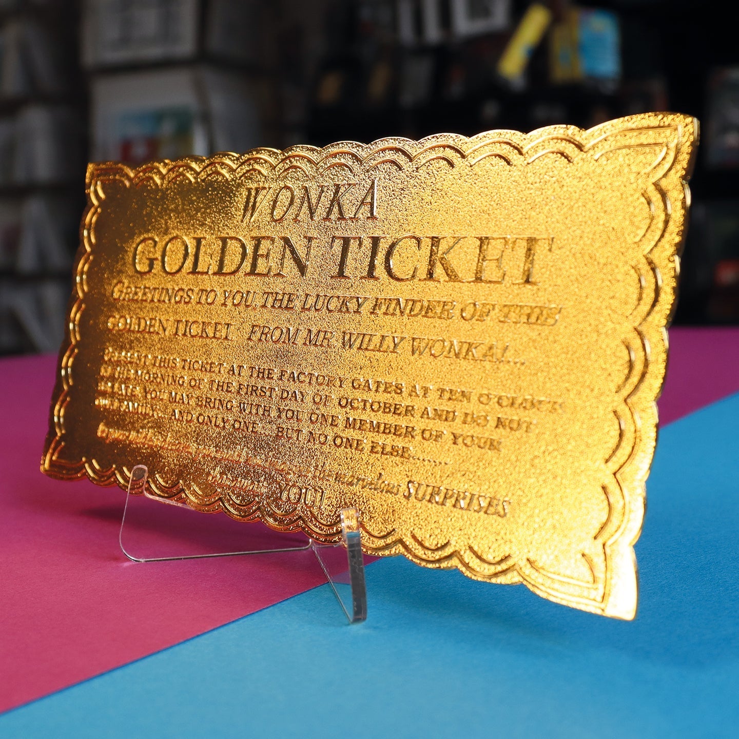 Ticket collector Willy Wonka - Golden