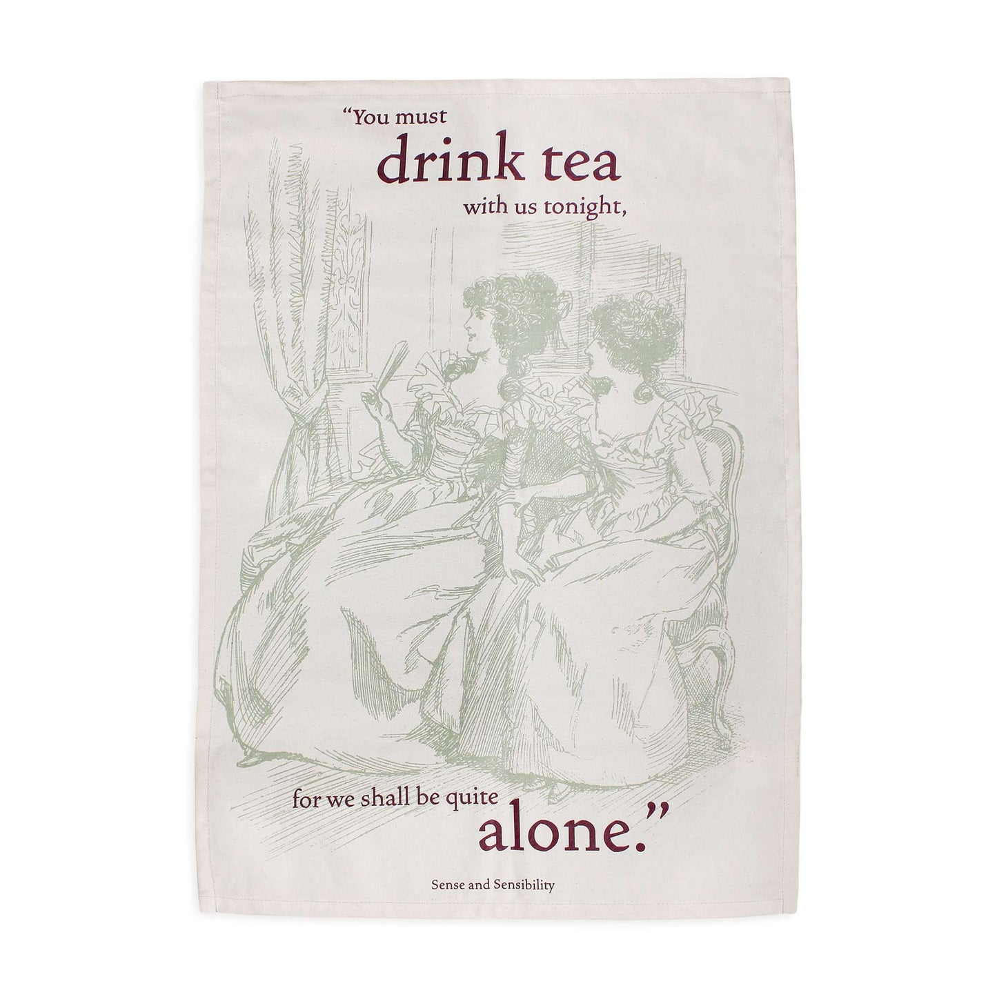 Torchon Jane Austen - en coton recyclé Pulteney Press