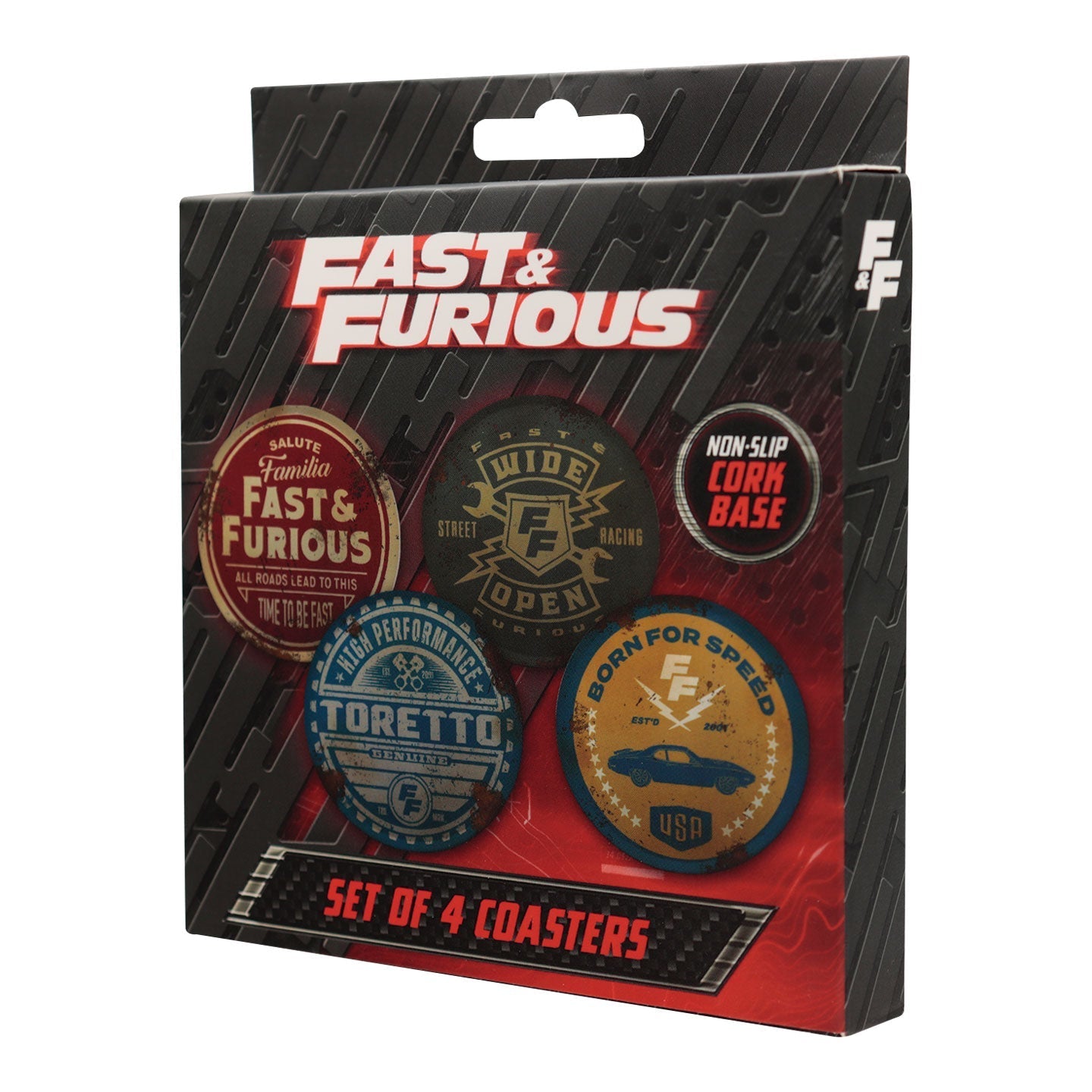 Sous-verres Fast & Furious - 4 Vintage Style