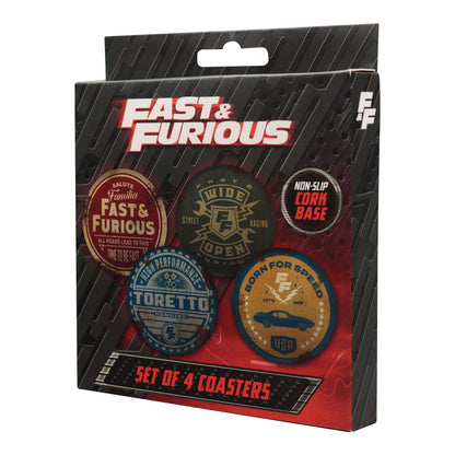 Sous-verres Fast & Furious - 4 Vintage Style