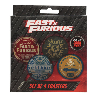 Sous-verres Fast & Furious - 4 Vintage Style