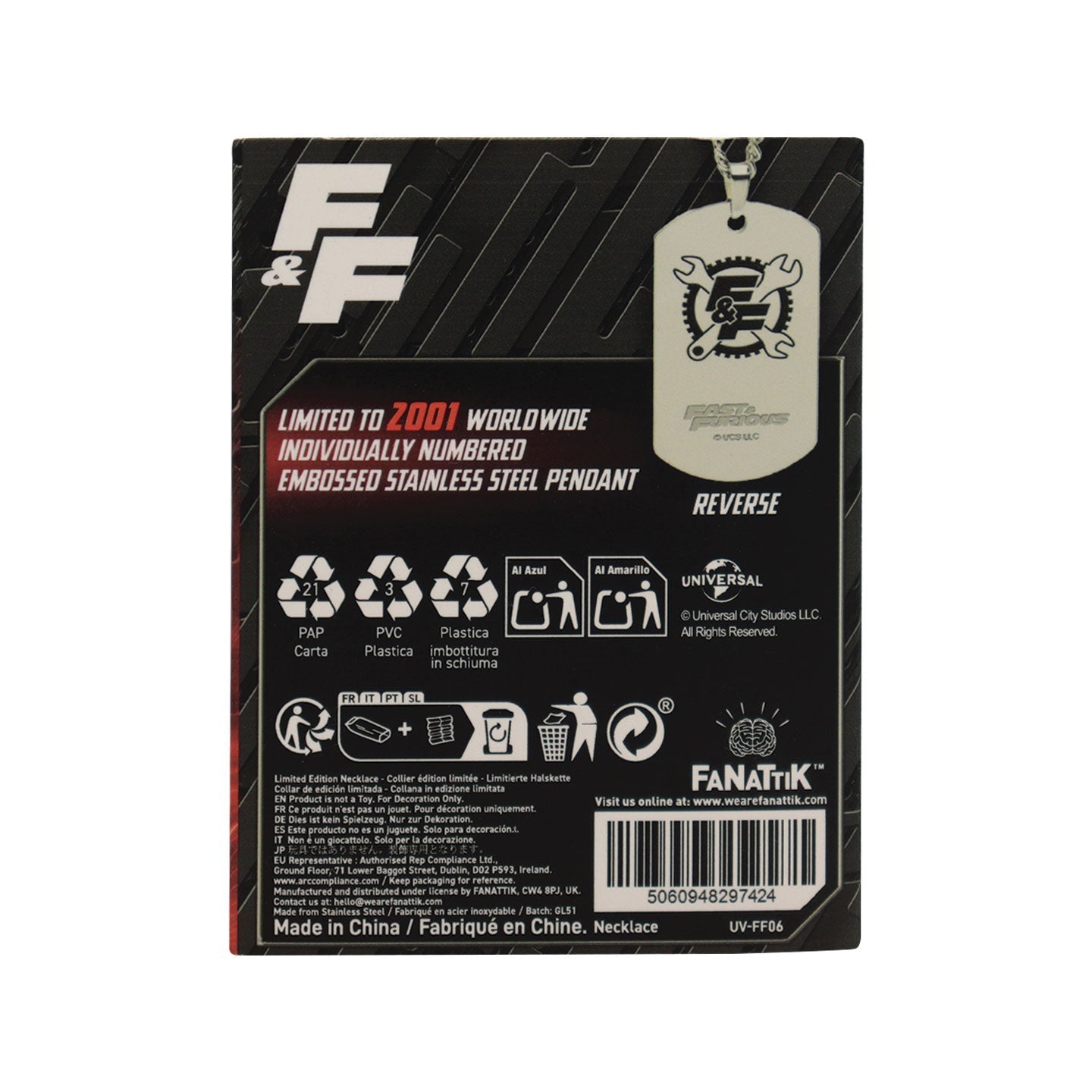 Objet collector Fast & Furious - Stainless Steel Dog TagBObjet collector Fast & Furious - Stainless Steel Dog TagiObjet collector Fast & Furious - Stainless Steel Dog TagjObjet collector Fast & Furious - Stainless Steel Dog TagoObjet collector Fast & Furious - Stainless Steel Dog TaguObjet collector Fast & Furious - Stainless Steel Dog Tag Objet collector Fast & Furious - Stainless Steel Dog TagcObjet collector Fast & Furious - Stainless Steel Dog TagoObjet collector Fast & Furious - Stainless Steel Dog Tag