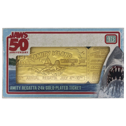 Objet collector Les Dents de la Mer - 50th Anniversary 24K Gold Plated Regatta TicketTObjet collector Les Dents de la Mer - 50th Anniversary 24K Gold Plated Regatta TicketiObjet collector Les Dents de la Mer - 50th Anniversary 24K Gold Plated Regatta TicketcObjet collector Les Dents de la Mer - 50th Anniversary 24K Gold Plated Regatta TicketkObjet collector Les Dents de la Mer - 50th Anniversary 24K Gold Plated Regatta TicketeObjet collector Les Dents de la Mer - 50th Anniversary 24K Gold Plated Regatta Tic