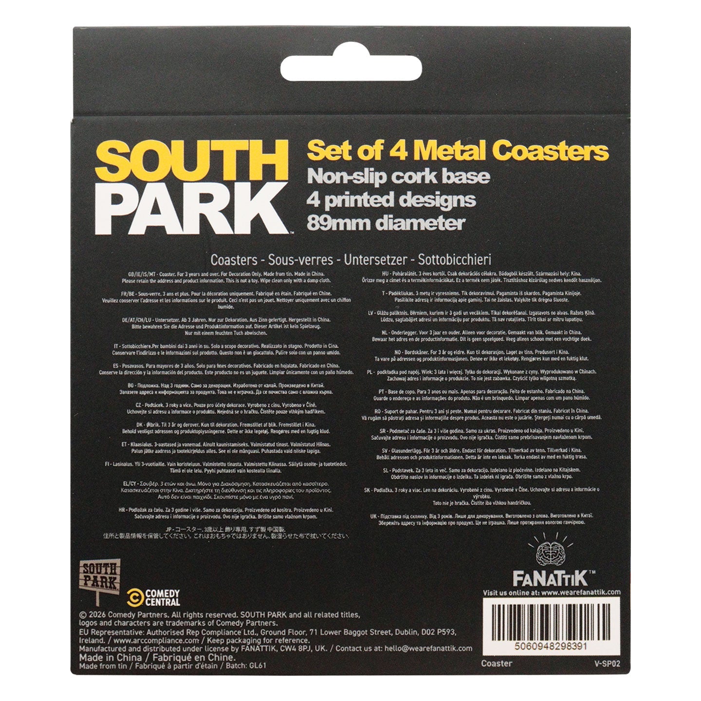 Sous-verres South Park - 4 Printed