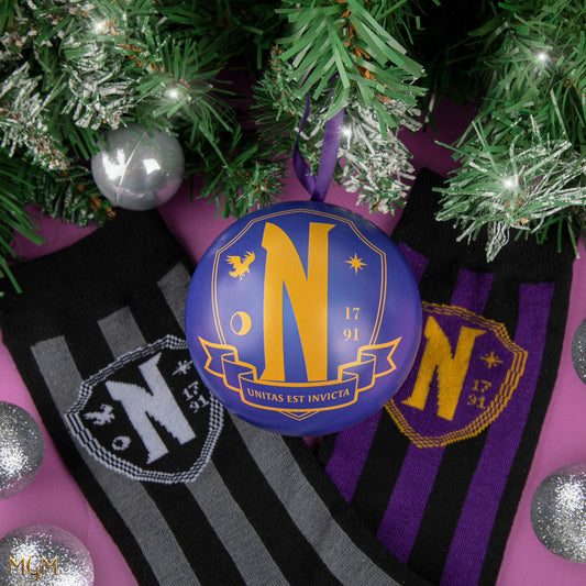 Weihnachtskapsel Nevermore Academy Socken