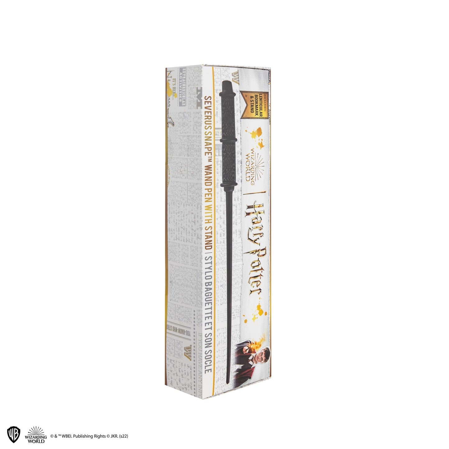 Stylo baguette avec socle & marque-page lenticulaire Severus Rogue