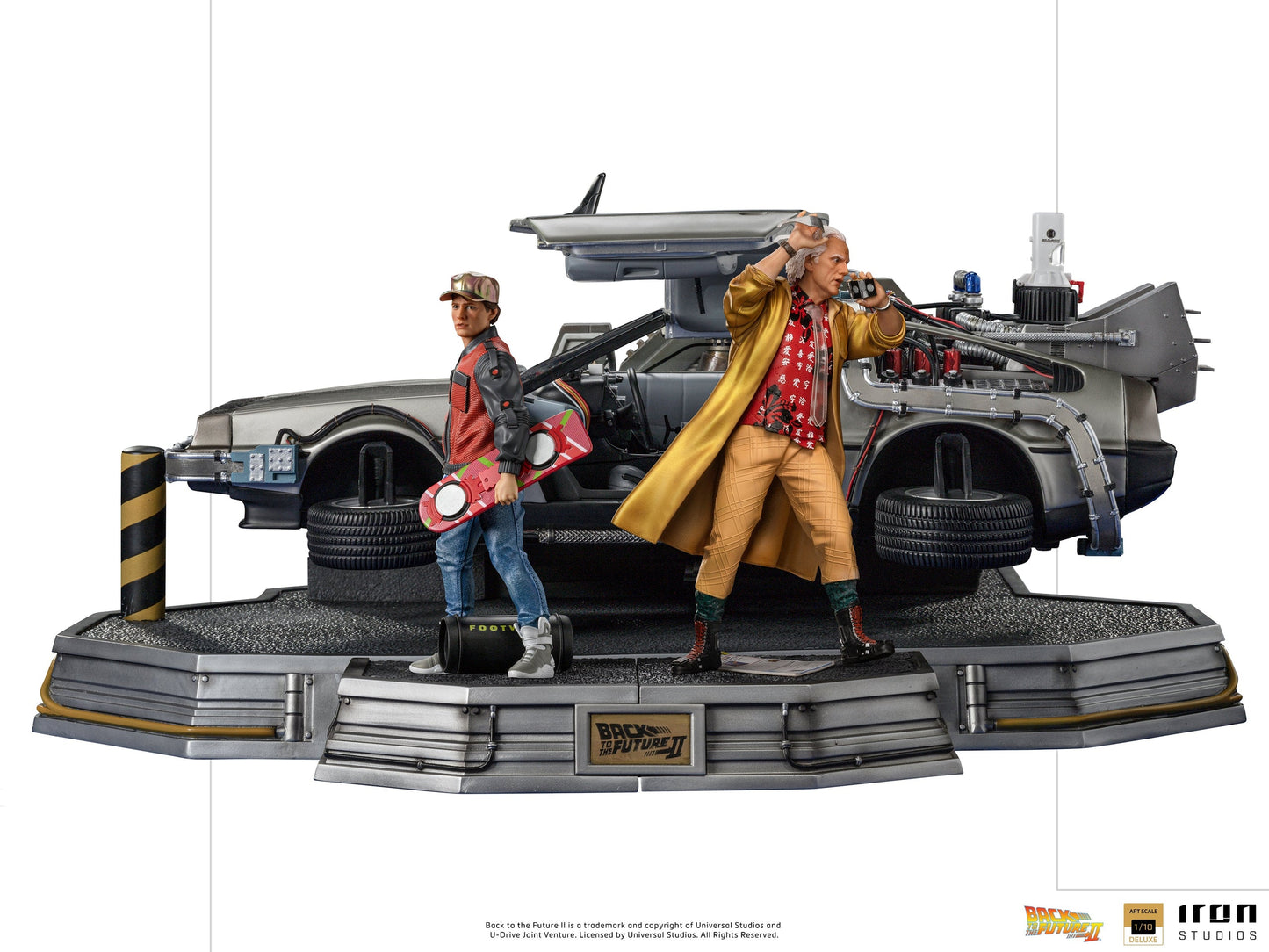 Delorean Statue Full Set Deluxe - Zurück in die Zukunft II - Art Scale 1/10