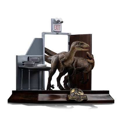 Statue Raptors an der Küchentür – Jurassic Park – Art Scale 1/10 – Jurassic World