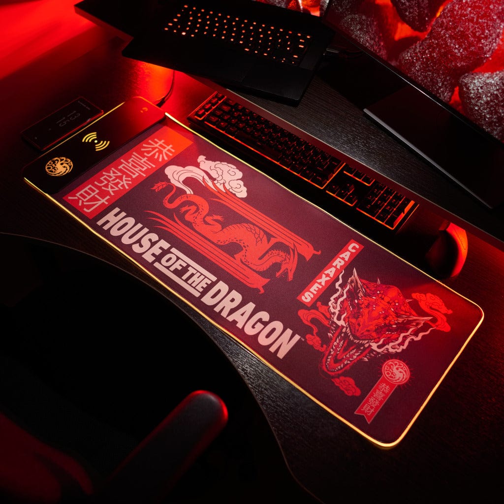 House of Dragons – Übergroße Gaming-Matte & mobiles Ladegerät