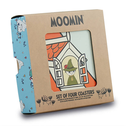 4 Moomin-Keramikuntersetzer – Zuhause