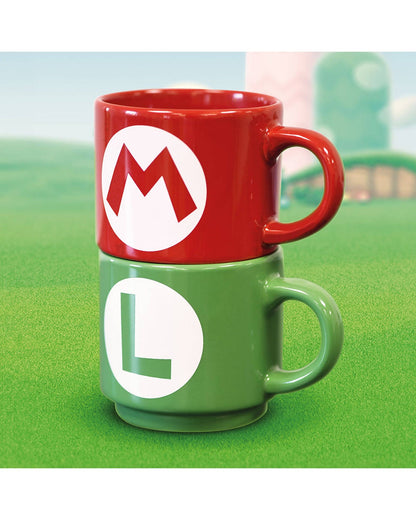 Super Mario Stapeltassen-Set – Luigi & Mario
