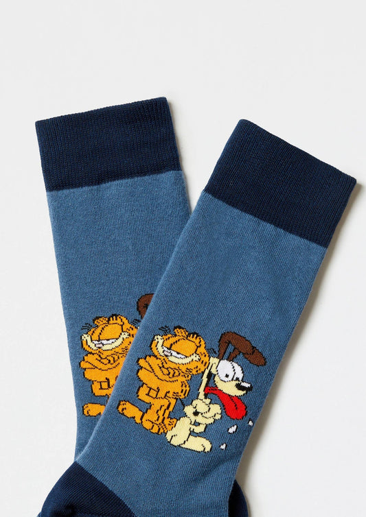BeGarfield &amp; Odie Blaue Socken