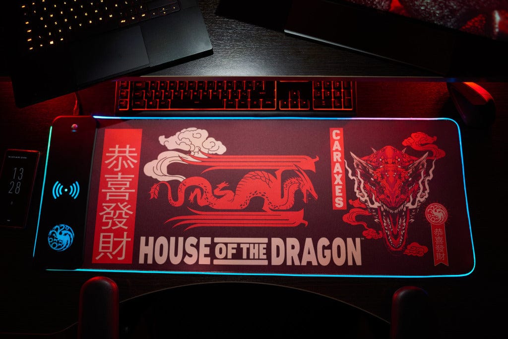House of Dragons – Übergroße Gaming-Matte & mobiles Ladegerät