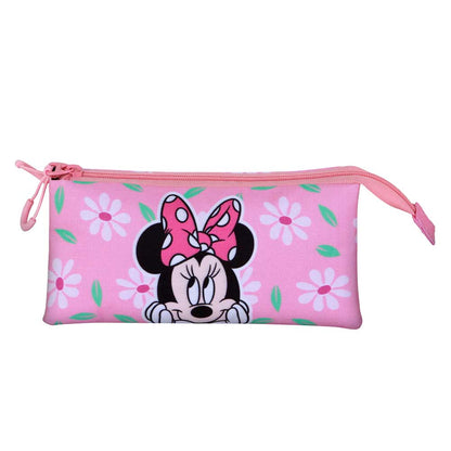 Disney Minnie Mouse "Blooming" Triple Pencil Case