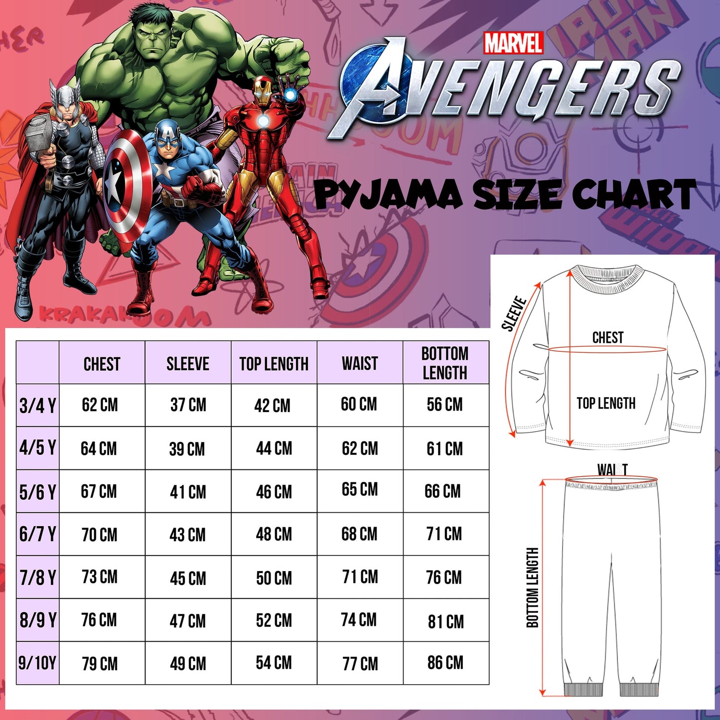 Pyjama Avengers – Navy