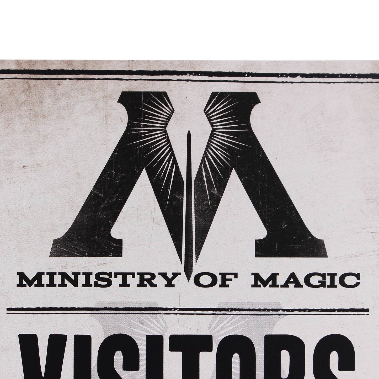 Plaque décorative en métal Harry Potter - Ministère de la Magie